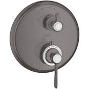 Axor Montreux Thermostatic Valve Trim with Integrated Diverter and Volume Controls Less Valve - Engineered in Germany, Limited Lifetime Warranty Brushed Black Chrome
