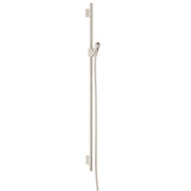 Axor Uno Slide Bar with 63" Techniflex Hand Shower Hose - Engineered in Germany, Limited Lifetime Warranty Brushed Nickel