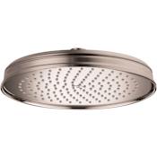 Axor Montreux 2 (GPM) Single Function Rain Shower Head - Engineered in Germany, Limited Lifetime Warranty Brushed Nickel