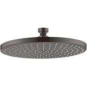 Axor Starck 9.5", 2.5 GPM 1-Jet Rain Shower Head - Engineered in Germany, Limited Lifetime Warranty Brushed Black Chrome