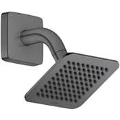 Axor Citterio C 2.5 GPM Single Function Shower Head with Shower Arm and Flange Brushed Black Chrome