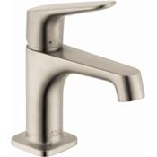 Axor Citterio M 1.2 GPM Single Hole Small Bathroom Faucet with Drain Assembly - Engineered in Germany, Limited Lifetime Warranty Brushed Nickel