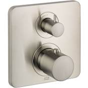 Axor Citterio M Thermostatic Valve Trim with Integrated Volume Control Less Valve - Engineered in Germany, Limited Lifetime Warranty Brushed Nickel