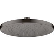 Axor ShowerSolutions 2.5 GPM Single Function Rain Shower Head Brushed Black Chrome