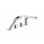 Axor Citterio E Deck Mounted Roman Tub Filler with Built-in Diverter - Includes Hand Shower Chrome