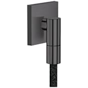 Axor ShowerSolutions Square Hand Shower Wall Outlet with Check Valves - Less Hand Shower Hose Brushed Black Chrome
