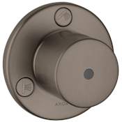 Axor Uno Diverter Valve Trim Trio / Quattro with Metal Knob Handle Less Valve - Engineered in Germany, Limited Lifetime Warranty Brushed Black Chrome