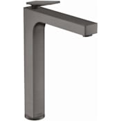 Axor Citterio 1.2 GPM Single Hole Bathroom Faucet with AirPower, ComfortZone, EcoRight, Quick Clean and Pop-Up Drain Assembly Brushed Black Chrome