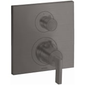 Axor Citterio Thermostatic Valve Trim with Integrated Volume Control Less Valve - Engineered in Germany, Limited Lifetime Warranty Brushed Black Chrome