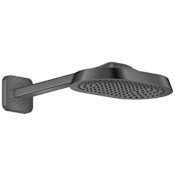Axor ShowerSphere 1.75 GPM Modern 10" Single Function Rain Shower Head with Shower Arm Brushed Black Chrome