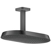 Axor ShowerSphere 2.5 GPM Modern 15" Single Function Rain Shower Head with Shower Arm - Less Rough In Brushed Black Chrome