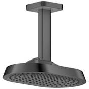 Axor ShowerSphere 1.5 GPM Modern 10" Single Function Rain Shower Head with Shower Arm Brushed Black Chrome