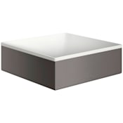 Axor Suite Sinks 11-1/4" Square Solid Surface Vessel Bathroom Sink Brushed Black Chrome