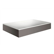 Axor Suite Sinks 23-5/8" Rectangular Solid Surface Vessel Bathroom Sink Brushed Black Chrome