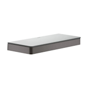 Axor Universal SoftSquare Shelf for Wall/Rail Installation - Engineered in Germany, Limited Lifetime Warranty Brushed Black Chrome