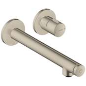 Axor Uno 1.2 GPM Wall Mounted Bathroom Faucet - Engineered in Germany, Limited Lifetime Warranty Brushed Nickel