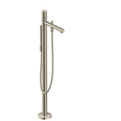 Axor Uno Floor Mounted Tub Filler with Built-In Diverter with Hand Shower - Engineered in Germany, Limited Lifetime Warranty Brushed Nickel
