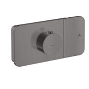 Axor ONE Thermostatic Valve Trim with 1 Select Function Less Rough In - Engineered in Germany, Limited Lifetime Warranty Brushed Black Chrome
