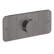 Axor ONE Thermostatic Valve Trim with 2 Select Functions Less Rough In - Engineered in Germany, Limited Lifetime Warranty Brushed Black Chrome