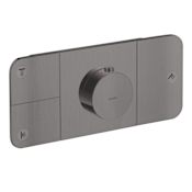 Axor ONE Thermostatic Valve Trim with 3 Select Functions Less Rough In - Engineered in Germany, Limited Lifetime Warranty Brushed Black Chrome