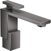 Axor Edge 1.2 GPM Single Hole Bathroom Faucet 130 Less Drain Assembly - Engineered in Germany, Limited Lifetime Warranty Polished Black Chrome