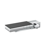Axor Edge Thermostatic Valve Trim with Volume Control and Diverter for Hand Shower and 2 Shower Applications, Diamond Cut Less Rough In - Engineered in Germany, Limited Lifetime Warranty Chrome