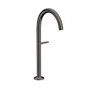 Axor ONE 1.2 GPM Vessel Single Hole Bathroom Faucet Less Drain Assembly - Engineered in Germany, Limited Lifetime Warranty Brushed Black Chrome
