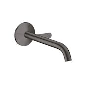 Axor ONE 1.2 GPM Wall Mounted Single Hole Bathroom Faucet Less Drain Assembly and Rough In Brushed Black Chrome