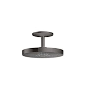 Axor ONE 2.5 GPM Multi Function Shower Head with Ceiling Mount Shower Arm Less Rough In - Engineered in Germany, Limited Lifetime Warranty Brushed Black Chrome