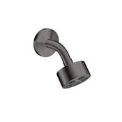 Axor ONE 1.5 GPM Single Function Shower Head with Shower Arm - Engineered in Germany, Limited Lifetime Warranty Brushed Black Chrome