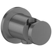 Axor ONE Wall Mounted Handshower Holder Brushed Black Chrome