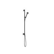 Axor ONE 1.75 GPM Single Function Hand Shower Package with Slide Bar, Hose, and Integrated Wall Supply Brushed Black Chrome