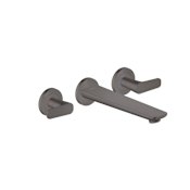 Axor Citterio C Two Handle Wall Mounted Tub Filler with Cubic Cut Handle - Less Rough In Brushed Black Chrome