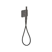 Axor Citterio C Single Function 2.5 GPM Wall Mount Hand Shower with Holder and Hose Brushed Black Chrome