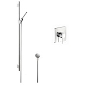 Axor Urquiola Multi Function Handshower with Slide Bar and Pressure Balanced Trim with Rough In - Engineered in Germany, Limited Lifetime Warranty Chrome