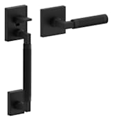 Baldwin Gramercy Knurled Right Handed Active Lower Half Handleset with L030 Knurled Interior Lever - Less Deadbolt Distressed Oil Rubbed Bronze