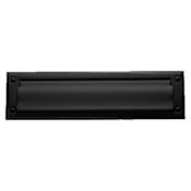 Baldwin Magazine Sized Spring Tension Brass Letter Box Plate Satin Black