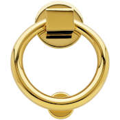Baldwin Ring Style Solid Brass Door Knocker Lifetime Polished Brass