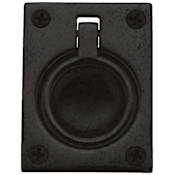 Baldwin 1-7/8 Inch x 2-1/2 Inch Flush Cabinet Pull Distressed Oil Rubbed Bronze