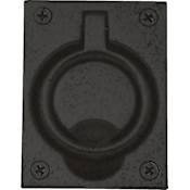 Baldwin 2-1/2 Inch x 3-5/16 Inch Flush Cabinet Pull Distressed Oil Rubbed Bronze