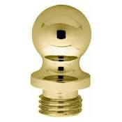 Baldwin Solid Brass Ball Tip Finial for Radius Corner Hinges (Quantity 2) Lifetime Polished Brass