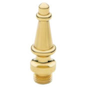 Baldwin Solid Brass Steeple Tip Finial for Radius Corner Hinges (Quantity 2) Lifetime Polished Brass
