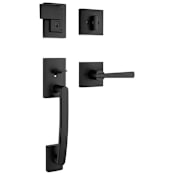 Baldwin Spyglass Single Cylinder Keyed Entry Handleset from the Prestige Collection Matte Black