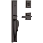 Baldwin Torrey Pines Full Plate Keyed Entry Single Cylinder Door Handleset from the Prestige Collection Venetian Bronze