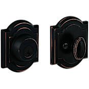 Baldwin Traditional Arched Single Cylinder Deadbolt from the Prestige Collection Venetian Bronze