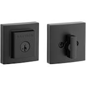 Baldwin Spyglass Single Cylinder Deadbolt from the Prestige Collection Matte Black