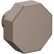 Baldwin Octagonal 1-1/4 Inch Geometric Cabinet Knob Lifetime Graphite Nickel