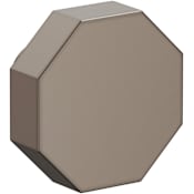 Baldwin Octagonal 1-3/8 Inch Geometric Cabinet Knob Lifetime Graphite Nickel