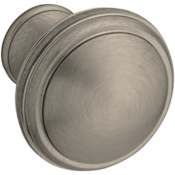 Baldwin Severin Fayerman 1-1/4 Inch Mushroom Cabinet Knob from the Estate Collection Lifetime Graphite Nickel
