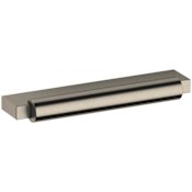 Baldwin Modern 4 Inch Center to Center Rectangular Cabinet Pull from the Estate Collection Lifetime Graphite Nickel